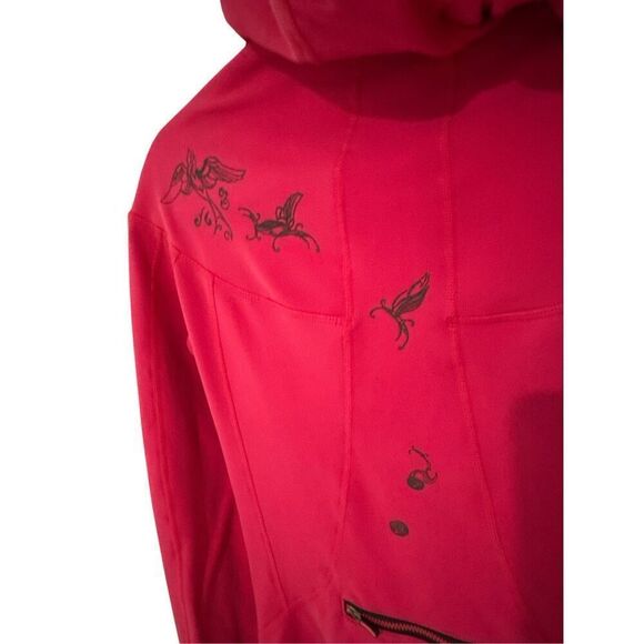 Lululemon Women's Rare Spirit Free Bird Fruity Tootie Hoodie Hot Pink Size 6 - Picture 4 of 5